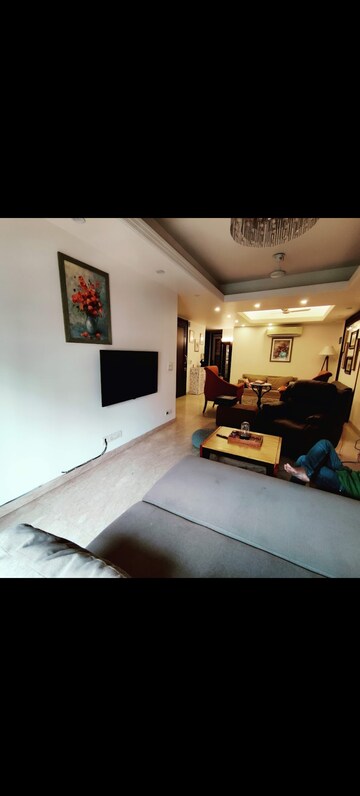 Living Room in 3 BHK Builder Floor at East Of Kailash – for Rent