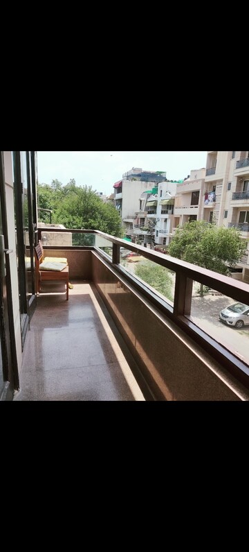 Balcony in 3 BHK Builder Floor at East Of Kailash – for Rent