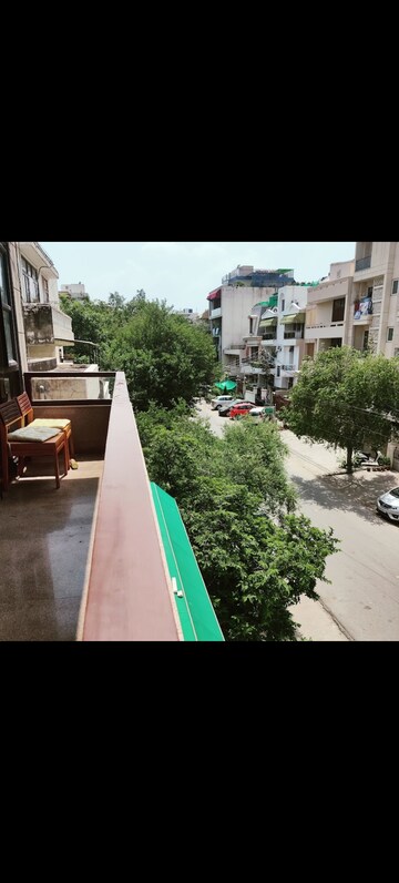 Balcony in 3 BHK Builder Floor at East Of Kailash – for Rent