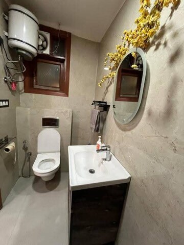 Bathroom in 2 BHK Builder Floor at Saket – for Rent