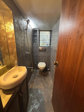 Bathroom in 3 BHK Apartment at Rizvi Danda, Carter Road – for Rent