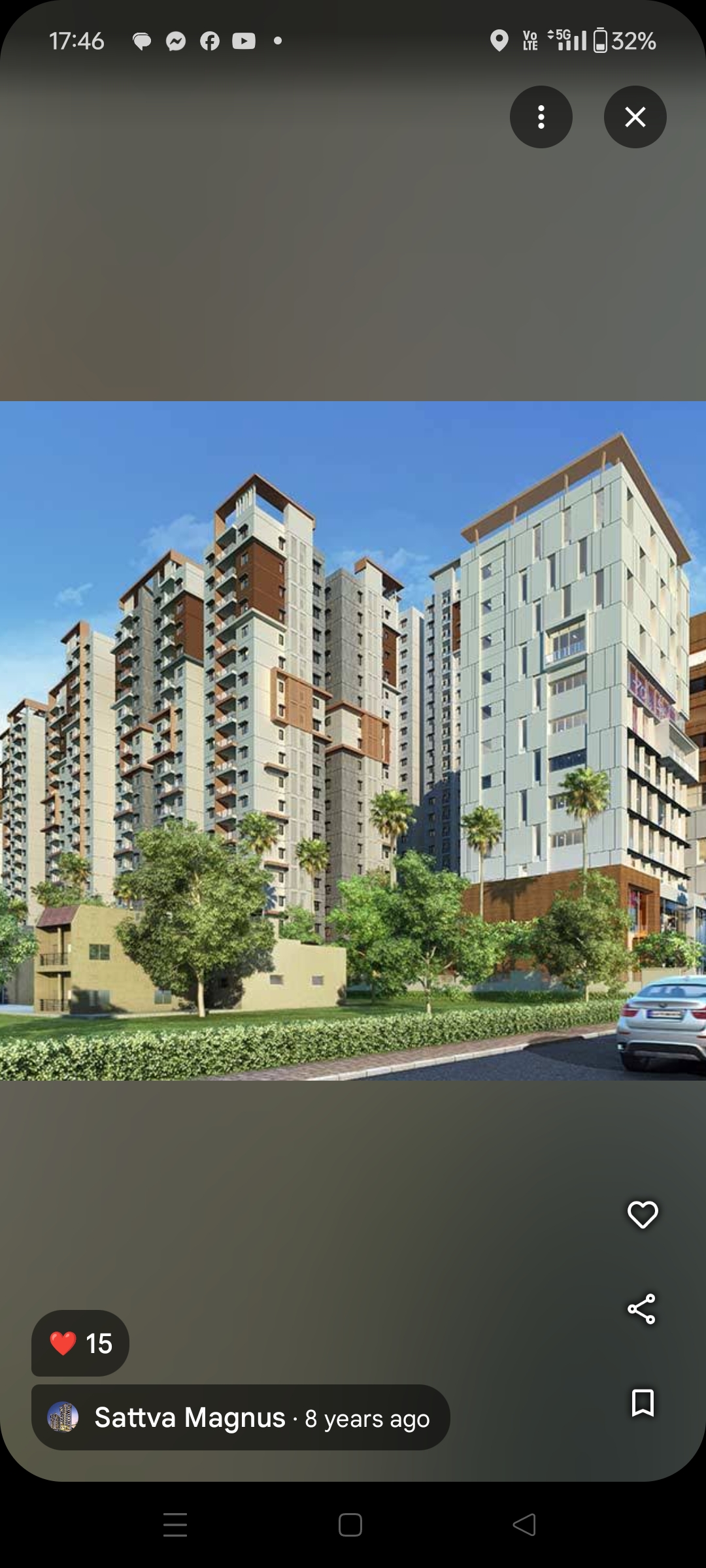 3 BHK + Pooja Room 1865 Sq.Ft. Apartment in Salarpuria Sattva Magnus