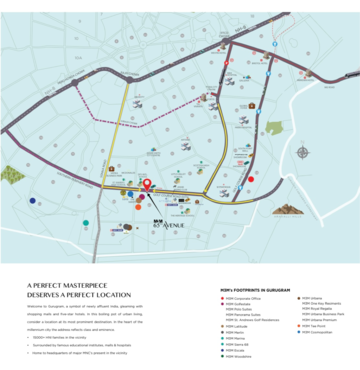  Shop – Map Location View at M3M 65 Avenue, Sector 65 - for Sale