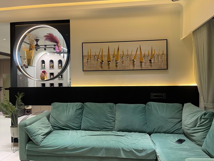 Living Room, gota 3 Bedroom 1920 Sq.Ft. Apartment In Gota Ahmedabad 8199346