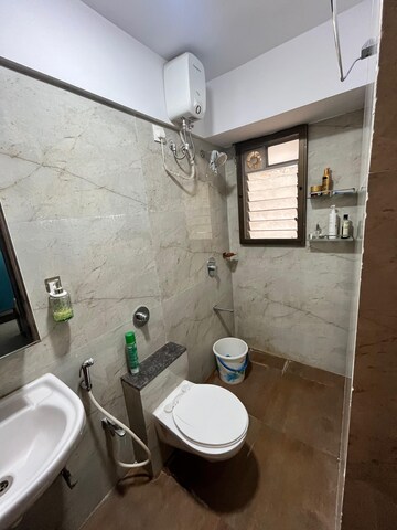 Bathroom in 2 BHK Apartment at Prayag Heights, Dindoshi – for Rent