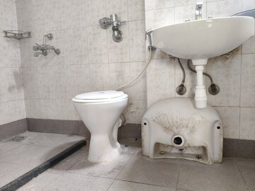 Bathroom in 1 BHK Apartment at Hiranandani Estate Solitaire C, Ghodbunder Road – for Rent
