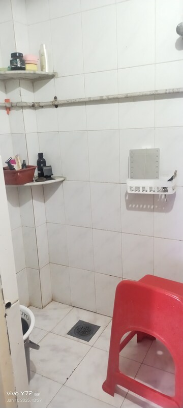 Bathroom in 1 BHK Apartment at Sunrise CHS Mhada, Goregaon East – for Rent