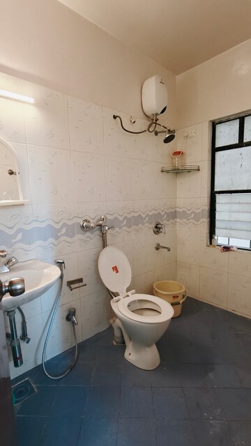 Bathroom in 3 BHK Apartment at Sai Nagari CHS Kalyani Nagar, Kalyani Nagar – for Rent