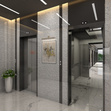 Building Lobby in Studio Apartment at Uniwest Hub, Sector 22d Yamuna Expressway – for Sale