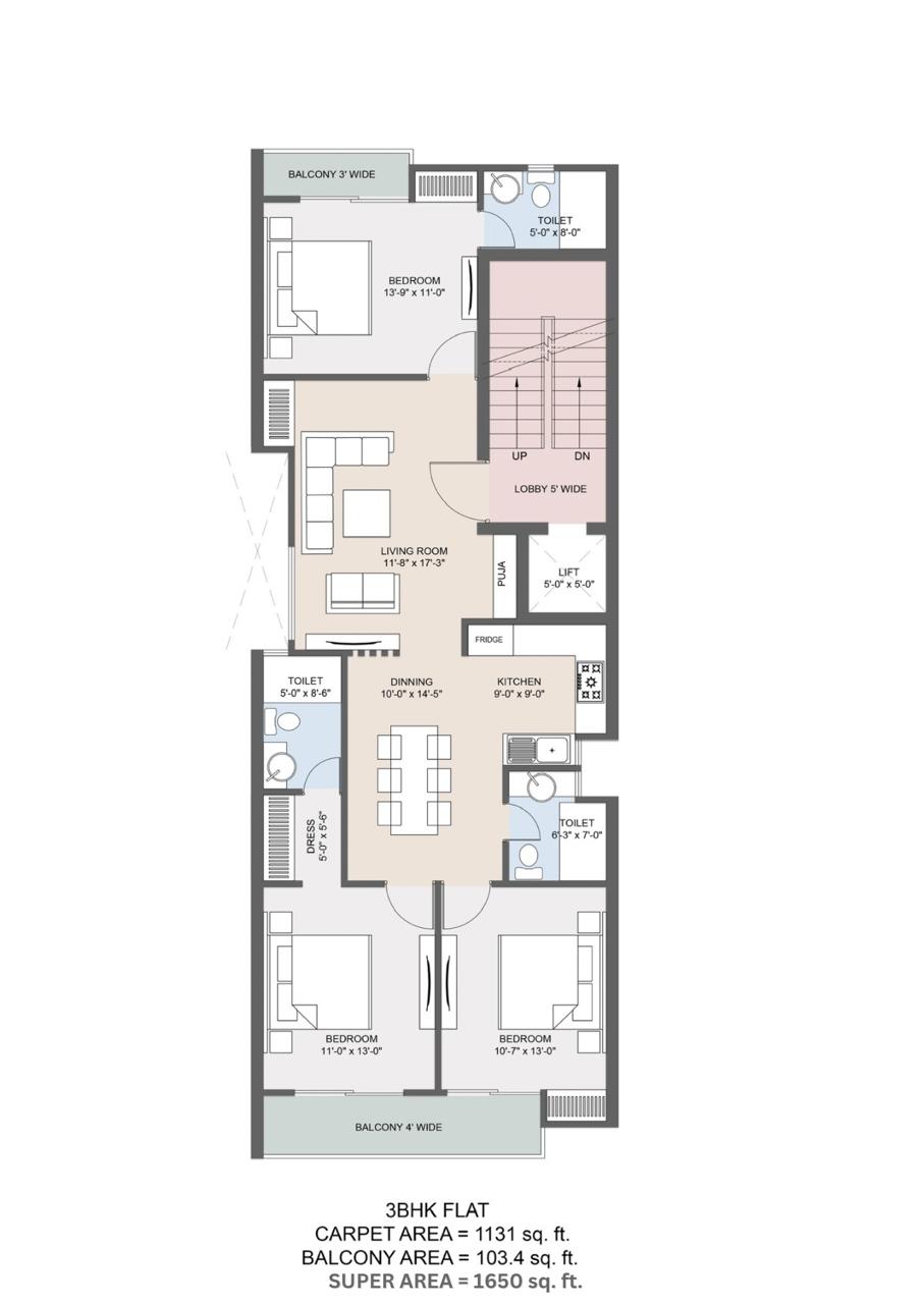 3 BHK + Pooja Room Builder Floor For Sale in Jakhan-Rajpur Road