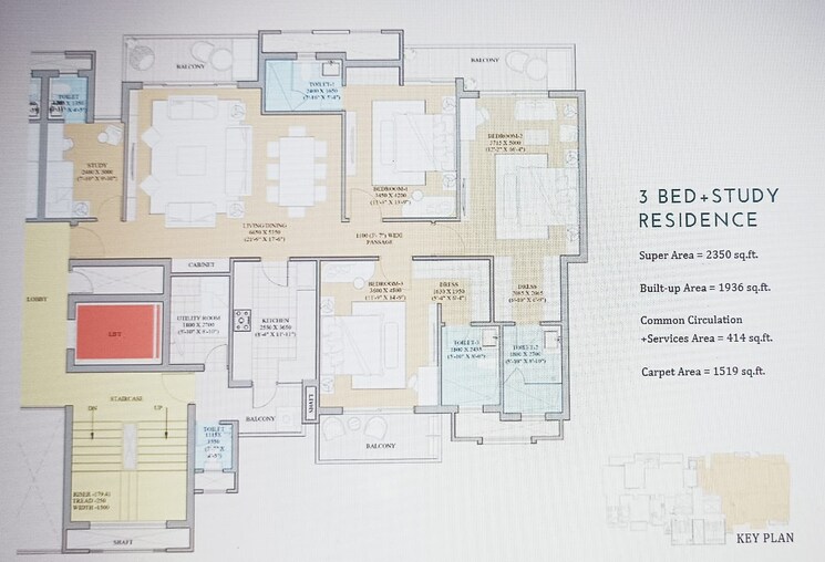 Floor Plan, ats-kingston-heath 4 Bedroom 3300 Sq.Ft. Apartment In Sector 150 Noida 8203310
