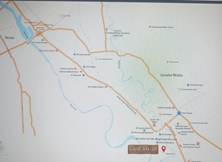 Map Location, ats-kingston-heath 4 Bedroom 3300 Sq.Ft. Apartment In Sector 150 Noida 8203310