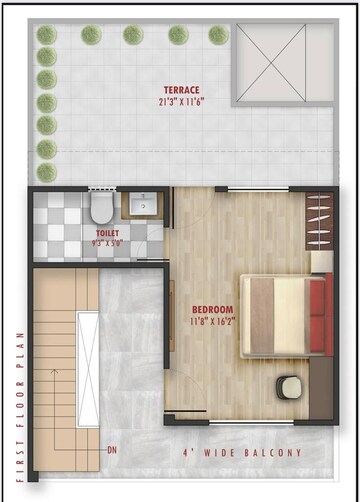 Kitchen in 2 BHK Villa at Faizabad Road – for Sale