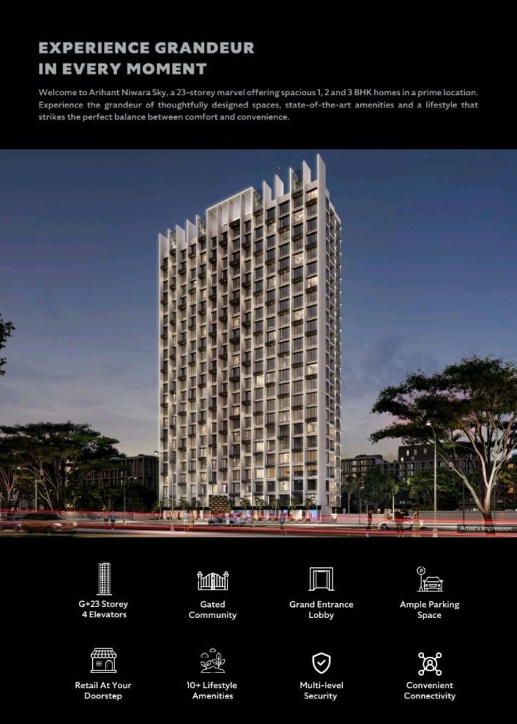 Exterior View, dream-arihant-niwara-sky 2 Bedroom 785 Sq.Ft. Builder Floor In Sion Mumbai 8204643