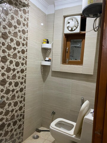 Bathroom in 2 BHK Builder Floor at Chattarpur – for Rent