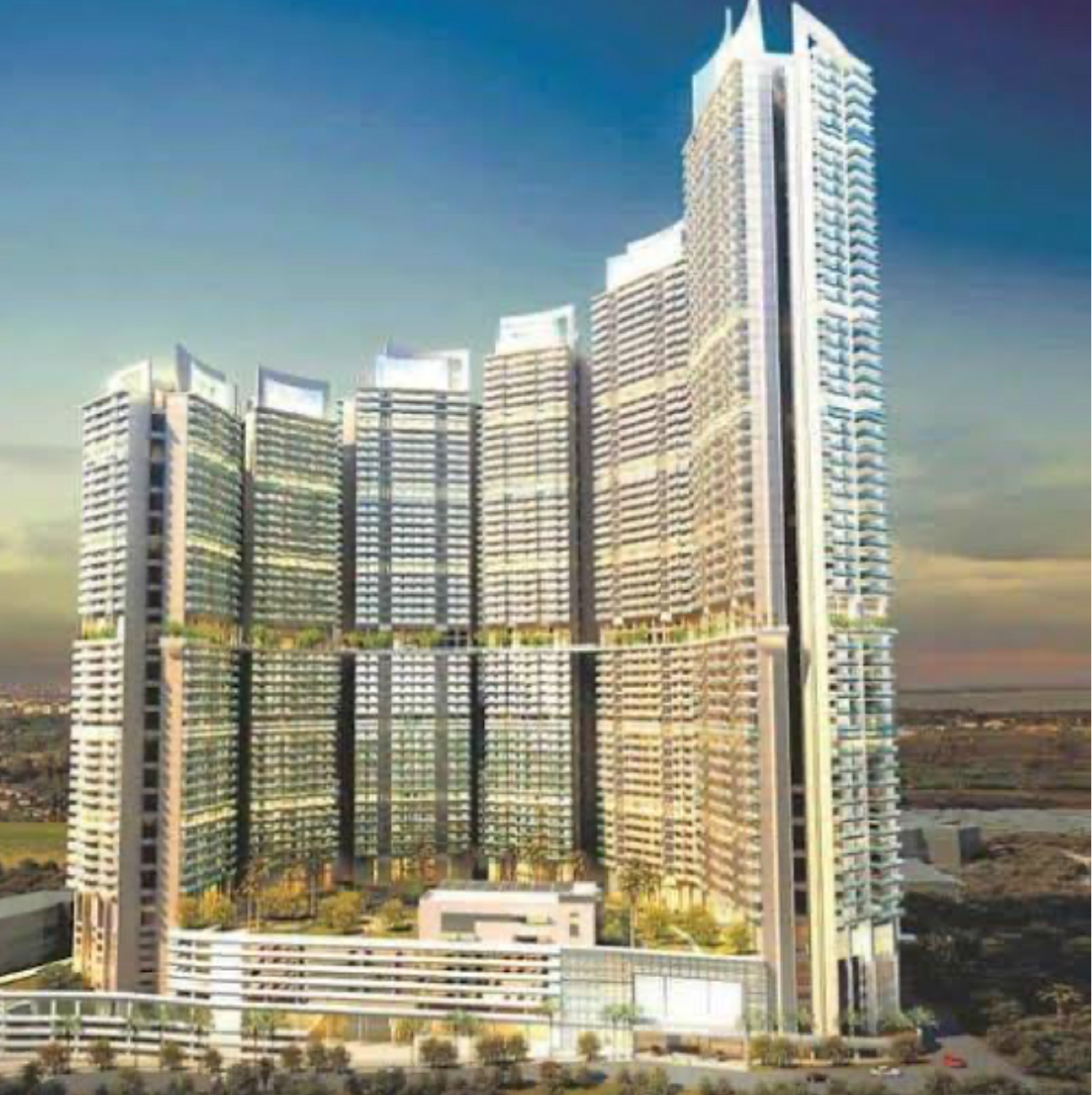 2.5 BHK 1050 Sq.Ft. Apartment in LnT Realty Crescent Bay