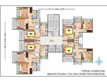 Floor Plan in 2 BHK Apartment at RS Exotica, Kharghar – for Sale