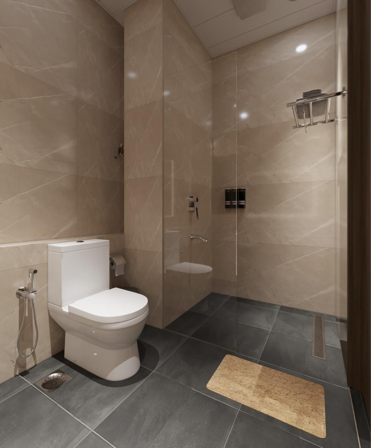 Bathroom, satya-the-hive Studio 550 Sq.Ft. Apartment In Dhankot Gurgaon 8205359