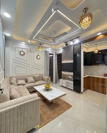 Living Room in 3 BHK Apartment at Mahavir Enclave 1 – for Sale