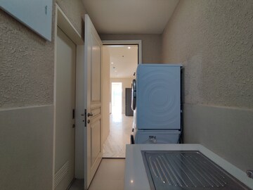 Bathroom in 3 BHK Apartment at Bhartiya Leela Residences, Thanisandra Main Road – for Rent