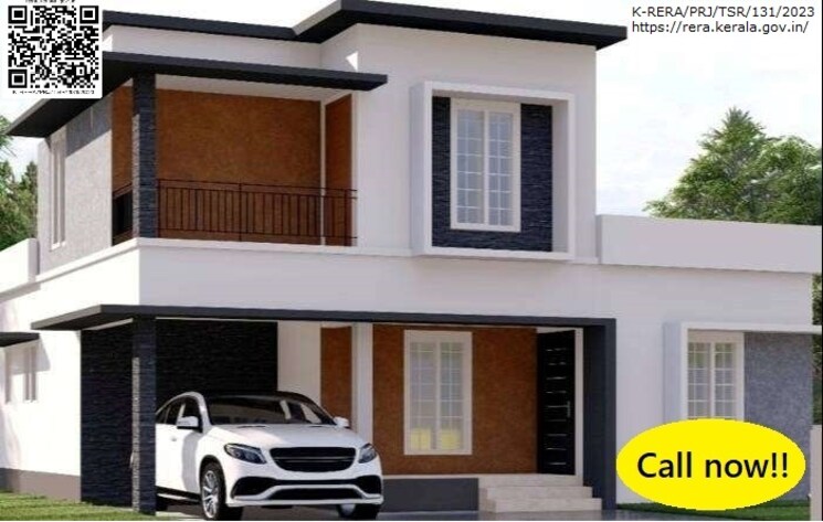 Exterior View, koorkenchery 3 Bedroom 1500 Sq.Ft. Independent House In Koorkenchery Thrissur 8205928
