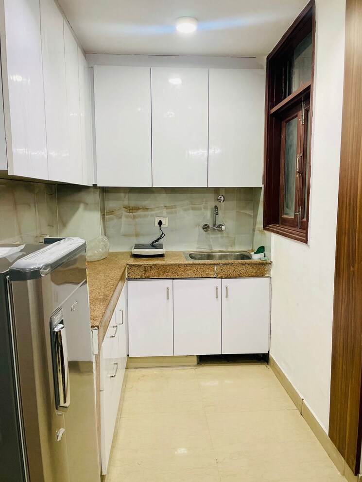 Kitchen, palm-residency-chhatarpur 3 Bedroom 150 Sq.Yd. Builder Floor In Chattarpur Delhi 8206333