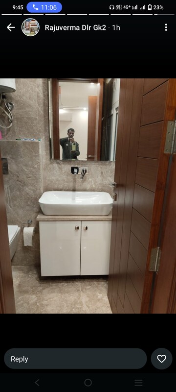 Bathroom in 3 BHK Builder Floor at East Of Kailash – for Rent