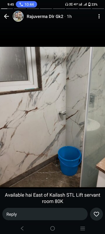 Bathroom in 3 BHK Builder Floor at East Of Kailash – for Rent