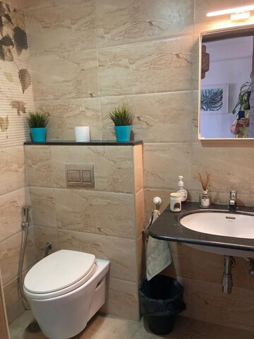 Bathroom in 3 BHK Apartment at Rajapushpa Provincia, Narsingi – for Rent
