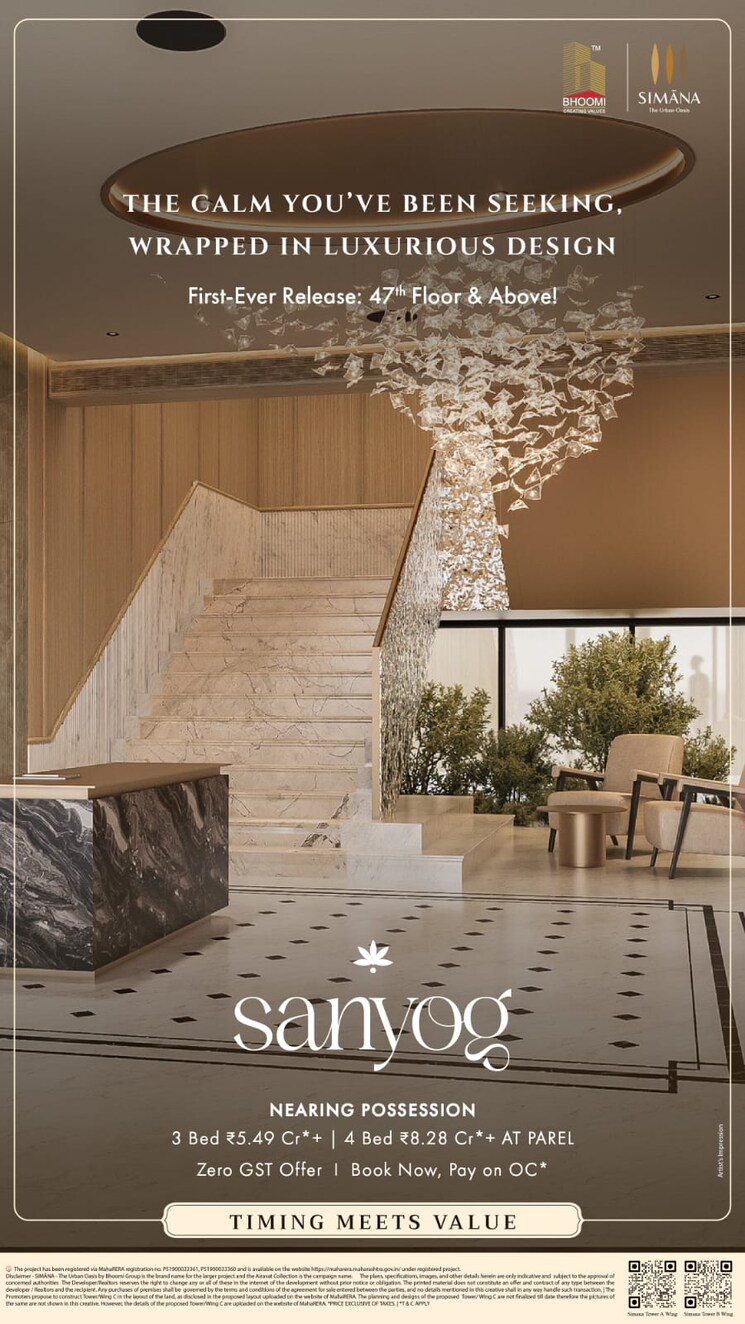 Exterior View, bhoomi-simana 3 Bedroom 1177 Sq.Ft. Apartment In Parel Mumbai 8206780