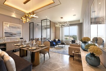 Living Room in 3 BHK Apartment at Bhoomi Simana, Parel – for Sale