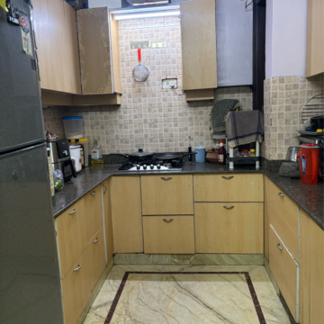 Kitchen in 2 BHK Builder Floor at Malviya Nagar – for Rent