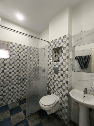 Bathroom in 3 BHK Apartment at Rajapushpa Provincia, Narsingi – for Rent