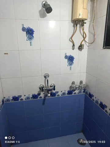 Bathroom in 1 BHK Apartment at Kopar Khairane – for Rent