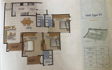 3 BHK Apartment For Sale in Prestige Primrose Hills, Banashankari 6th Stage