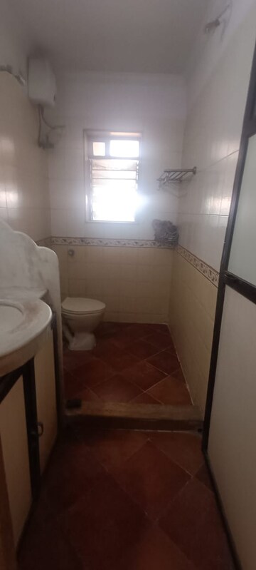 Bathroom in 3 BHK Apartment at Soham Garden, Manpada – for Rent