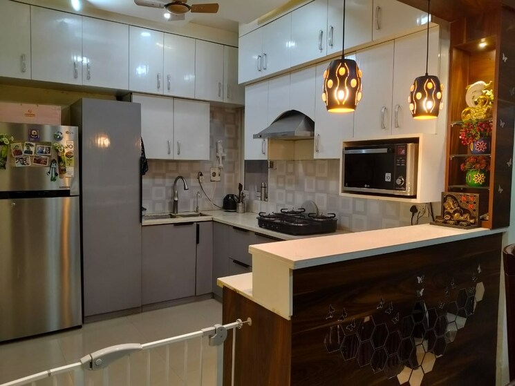 Kitchen, orchid-island 3 Bedroom 1600 Sq.Ft. Builder Floor In Sector 51 Gurgaon 8207874