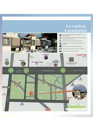 Floor Plan in 3 BHK Villa at GNR Anvaya Icon City, Kongara Kalan – for Sale