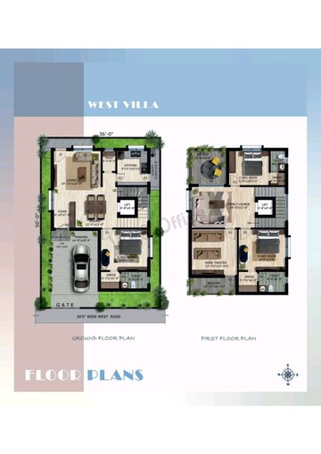 Floor Plan in 3 BHK Villa at GNR Anvaya Icon City, Kongara Kalan – for Sale
