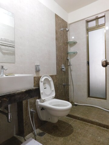 Bathroom in 3 BHK Apartment at Rajesh Raj Infinia, Malad West – for Rent