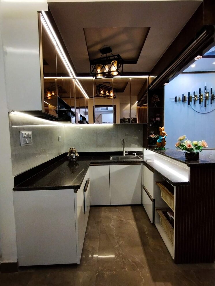 Kitchen, subhash park 1 Bedroom 400 Sq.Ft. Builder Floor In Subhash Park Delhi 8208747