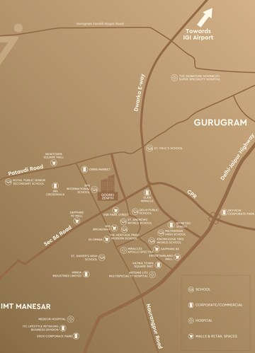 3 BHK Apartment – Map Location View at Godrej Zenith, Sector 89 - for Sale