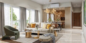 Living Room in 3 BHK Apartment at Godrej Zenith, Sector 89 – for Sale