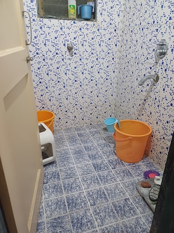 Bathroom in 1 BHK Apartment at Megh Malhar Co-op Housing Society, Ghansoli – for Rent
