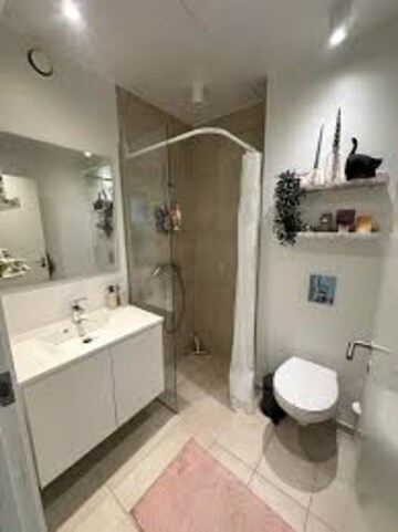Bathroom in 1 BHK Apartment at Cosmos Solitaire, Virar West – for Rent
