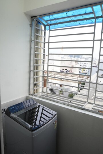 Staircase in 3 BHK Apartment at Raghavendra Arcade, Kondapur – for Rent