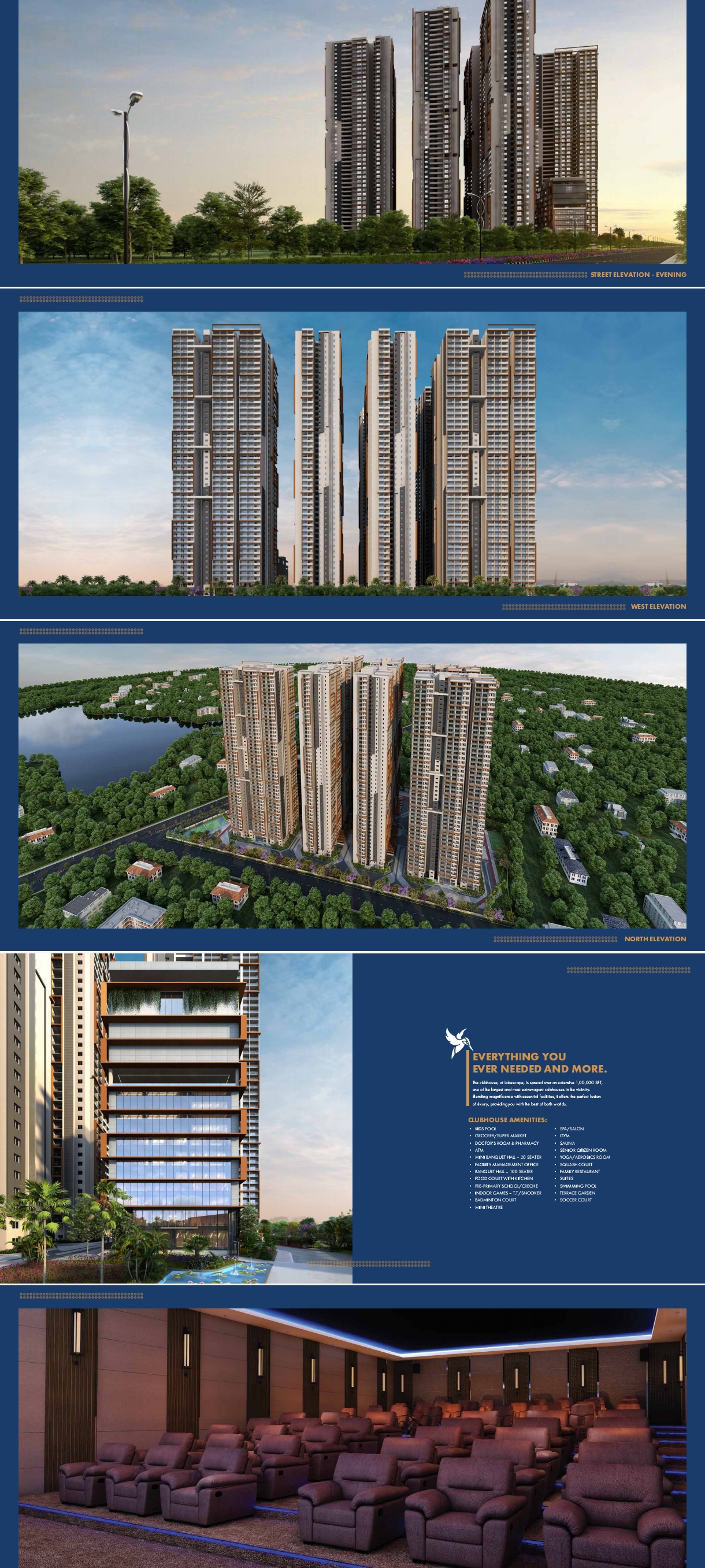 3 BHK + Servant Room Apartment For Sale in Candeur Lakescape