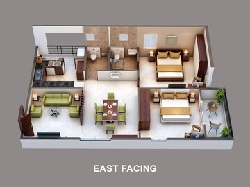 Floor Plan in 2 BHK Apartment at Signature Fortius, Isnapur – for Sale
