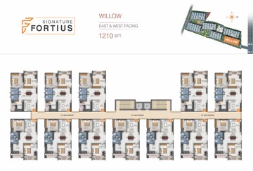Floor Plan in 2 BHK Apartment at Signature Fortius, Isnapur – for Sale