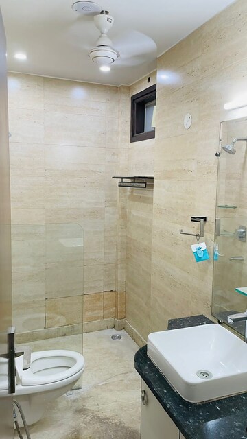 Bathroom in 3 BHK Builder Floor at Paschim Vihar – for Rent